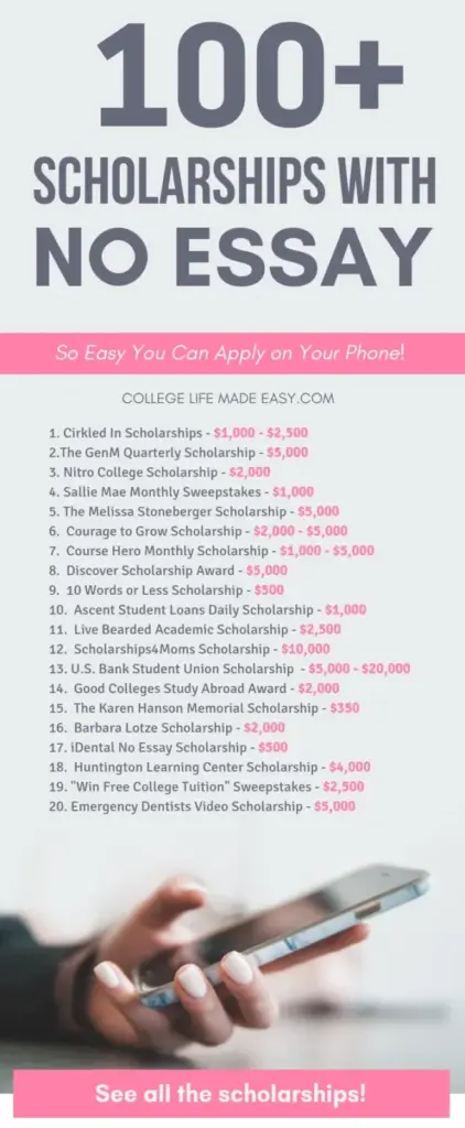 100+ No Essay Scholarships (That Are Actually Worth It) | High school